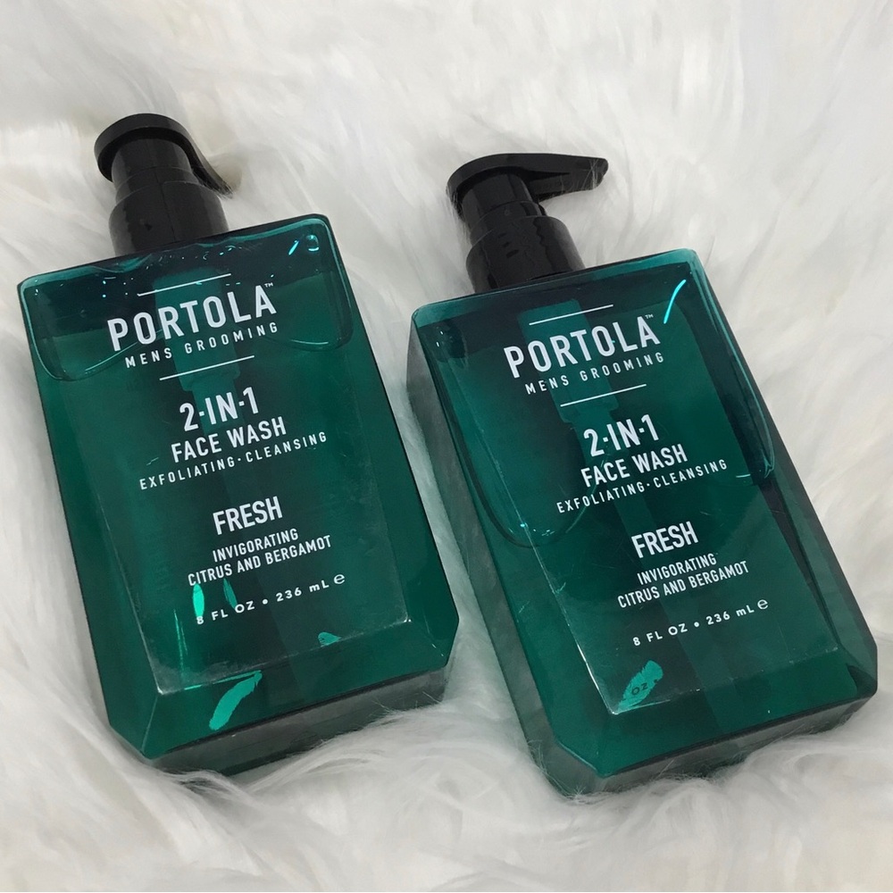2 Mens Grooming 2-in-1 Face Wash Fresh Citrus And Bergamot 8 fl oz  Portola New